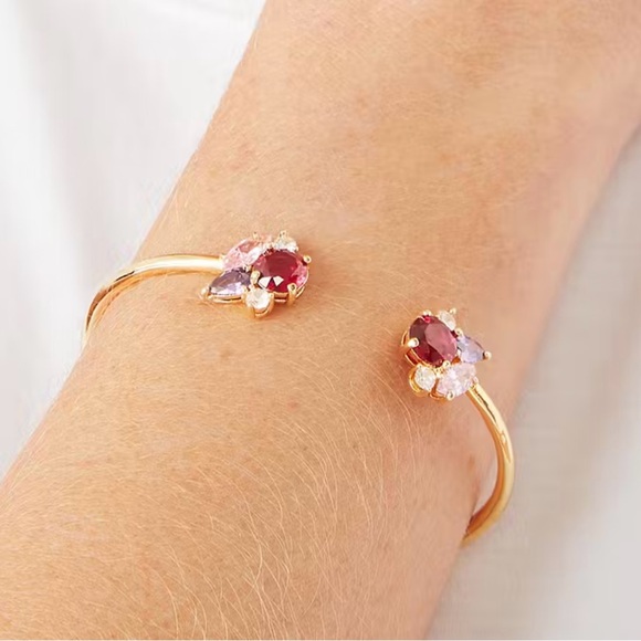 NWT Kate Spade Little Gem Hinged Cuff Bracelet - Picture 2 of 7
